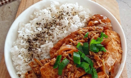 Tofu Egg Teriyaki Bowl