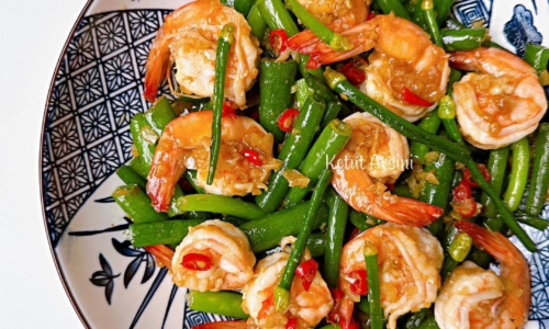 Tumis Udang Bunga Bawang