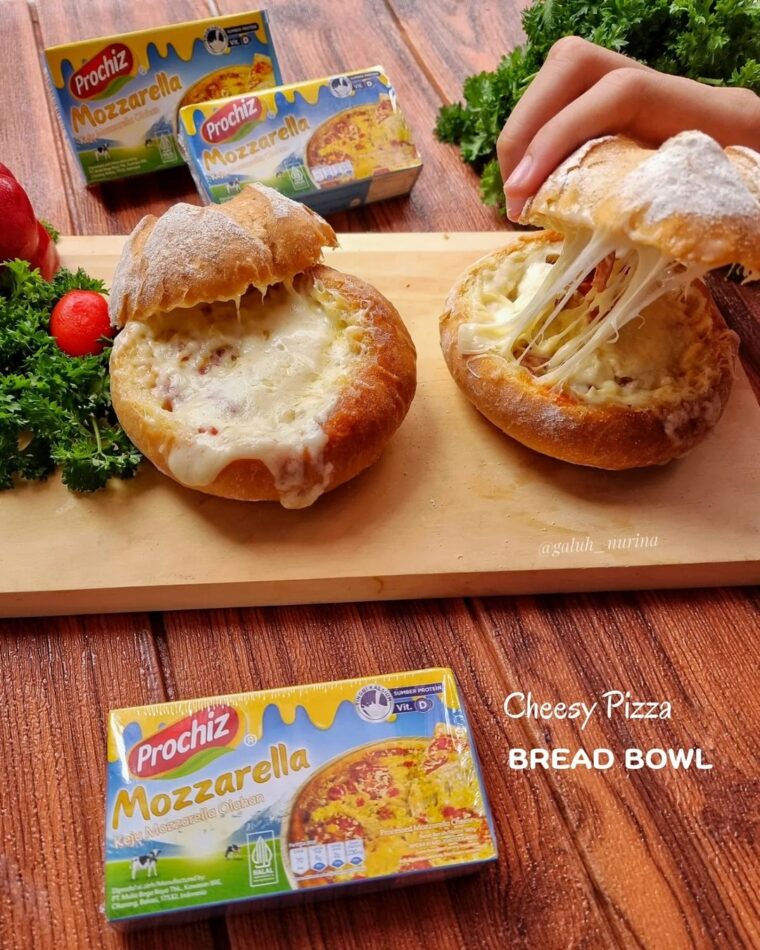 Resep Cheesy Pizza Bread Bowl Dari galuh_nurina