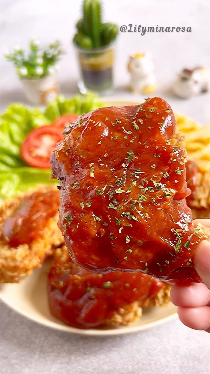 Resep Crispy Chicken With Spicy Bbq Sauce Dari @lilyminarosa