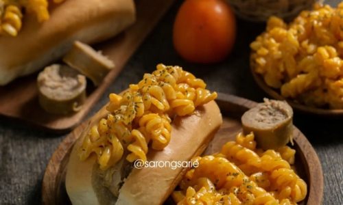 Roti Mac N Cheese - Masakan dari Pasta(spaghetti)