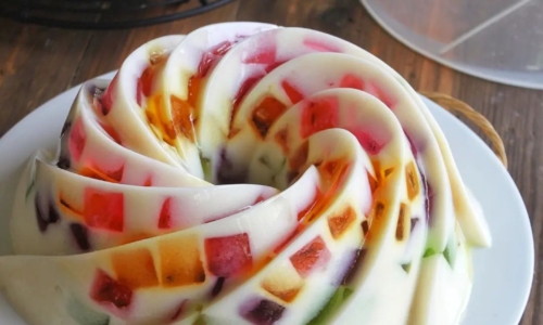 Pudding Mozaik - Kue dari Mangga