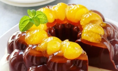 Pudding Susu Lapis Jeruk