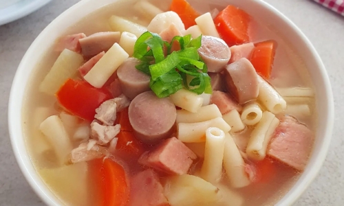 Sup Makaroni - Masakan dari Kornet