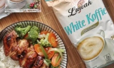 Ayam Panggang Masak Kopi - Masakan dari Brokoli dan Nasi