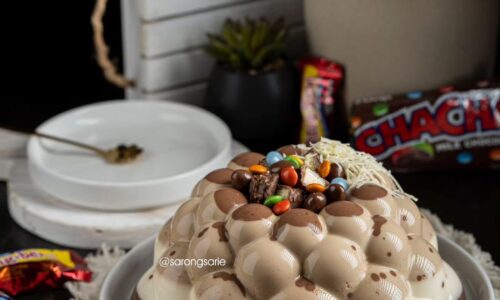 Choco Cheese Cappucino Pudding - Kue dari Agar Agar