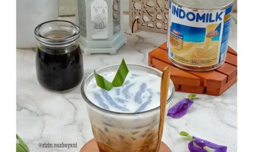 Es Cendol Telang Indomilk - Minuman dari Bunga Telang