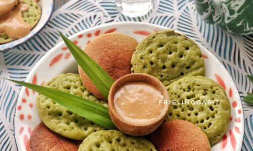 Serabi Pandan Kuah Kinca - Kue dari Kedelai