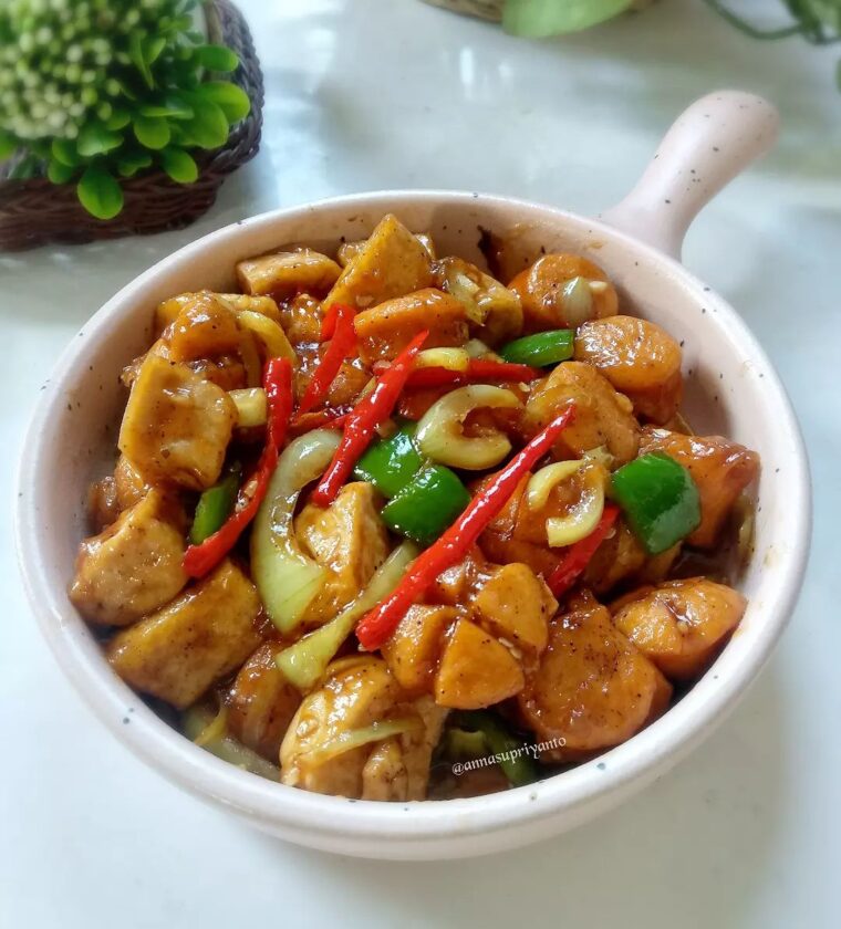 Resep Sosis & Tahu Bbq Asam Manis Dari annasupriyanto