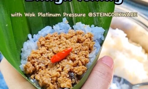 Bakcang Bunga Telang - Masakan dari Ketan