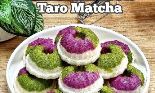 Bolu Kukus Taro Matcha - Kue dari Taro