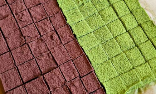 Choco Matcha Square Box - Kue dari Gelatin