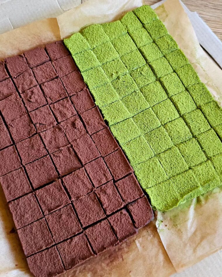 Resep Choco Matcha Square Box Dari plasa.cake