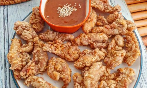 Crispy Chicken With Peanut Butter Sauce