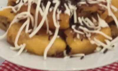 Pisang Saos Gula Merah - Camilan dari Pandan/suji