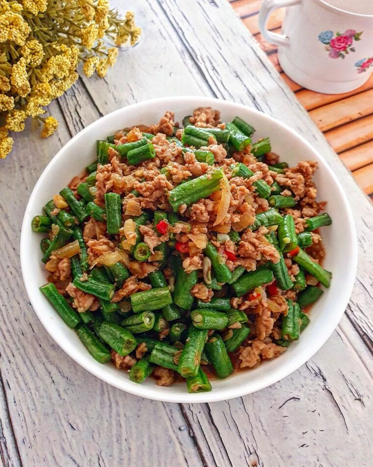 Resep Tumis Kacang Panjang Daging Cincang Dari yscooking