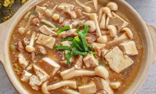 Stirfry Tofu With Shimeji Mushroom - Masakan dari Tahu Putih