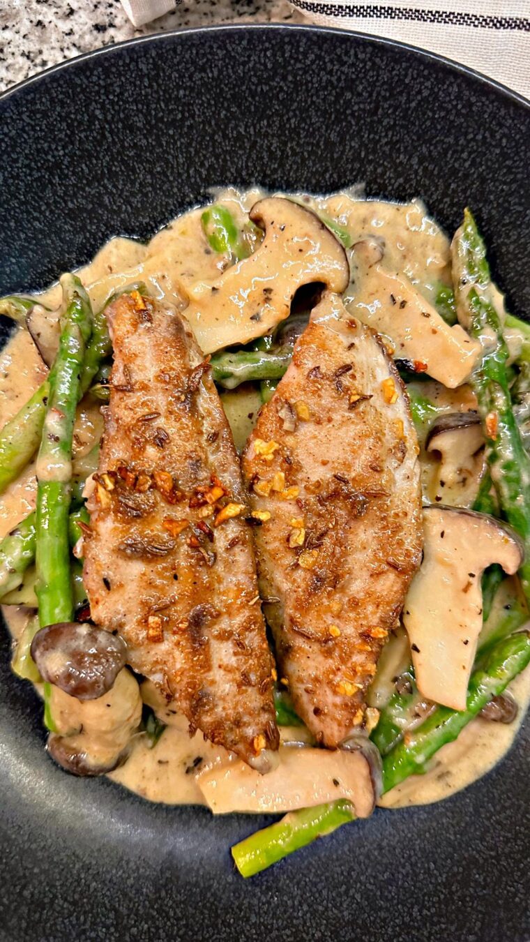 Resep Mahi Mahi Steak Plus Jamur Asparagus Dari ketutarsini