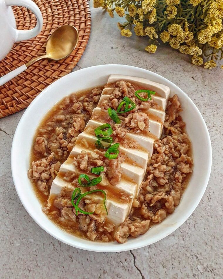 Resep Tahu Kukus Siram Ayam Dari yscooking