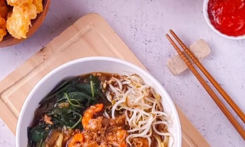 Mie Kangkung Ayam - Masakan dari Mie