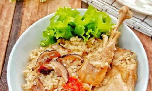 Nasi Tim Bangka - Masakan dari Jamur Shitake