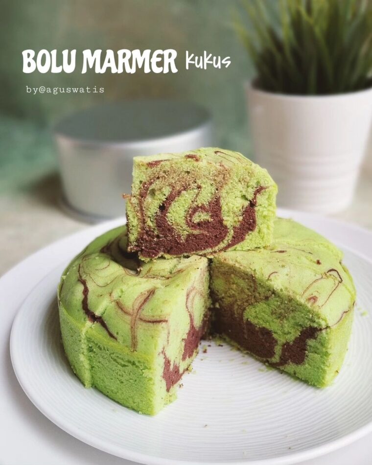 Resep Bolu Marmer Pandan Cokelat Kukus Dari aguswatis