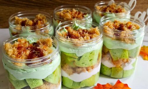 Chiffon Cake Unti Kelapa In Jar