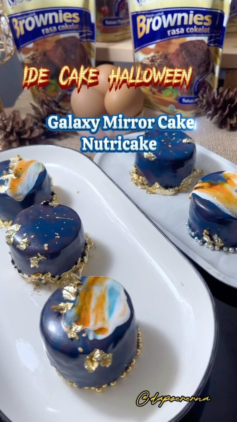 Resep Galaxy Mirror Cake Dari dapoererna