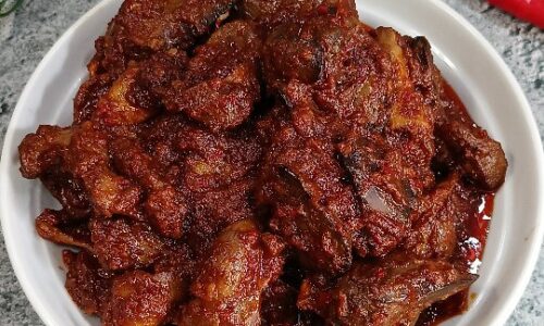 Rendang Ati Ampela - Masakan dari Ati Ampela