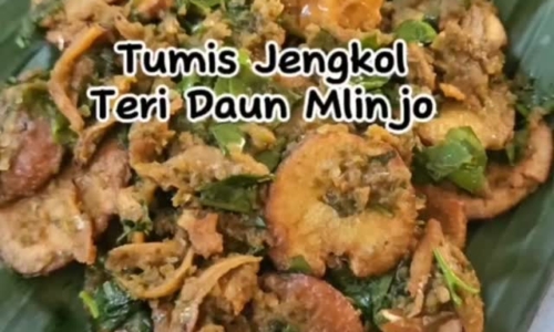 Tumis Jengkol Teri Daun Melinjo