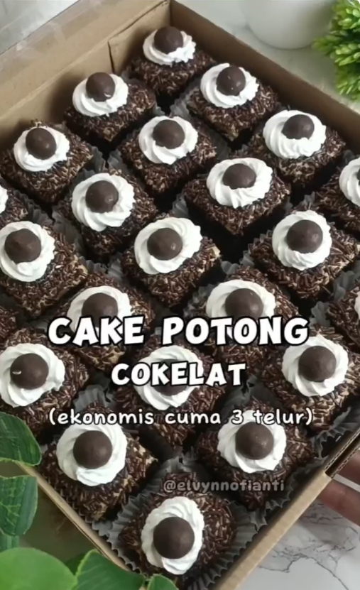 Resep Cake Potong Cokelat 3 Telur Dari elvynnofianti