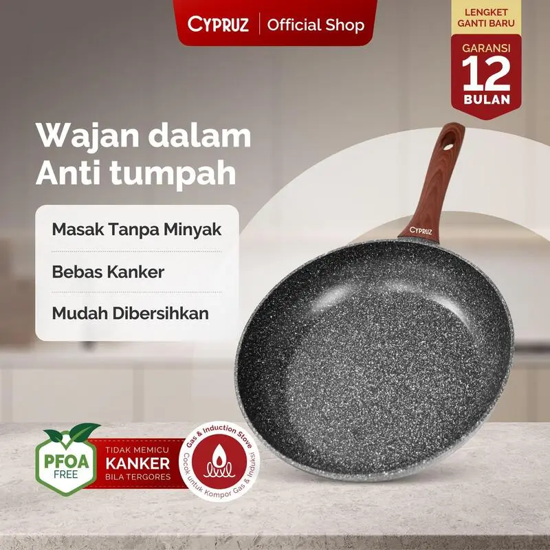 teflon anti lengket: lapisan granit/marmer